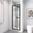 26" X 72" Black Framed Bi-Fold Pivot Shower Door, 1/4" Clear Tempered Glass, Space-Saving Folding Enclosure With Stainless Steel Handle, Reversible Installation-131495482