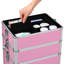 Makeup Train Case Rolling Cosmetology Case on Wheels Travel Case Organizer-176995227