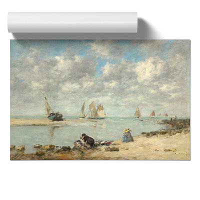 Washerwoman Near Trouville by Eugene Boudin - Frameless Print