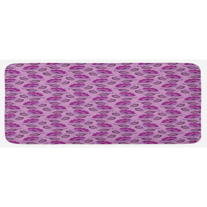 Tapis de cuisine mauve foncé lilas