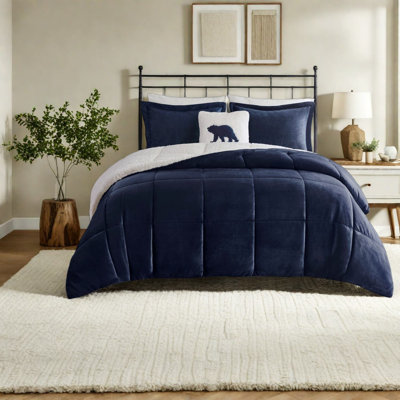 Cozy Plush To Sherpa Bedding Sets, Hypoallergenic Down Alternative Comforter For Home