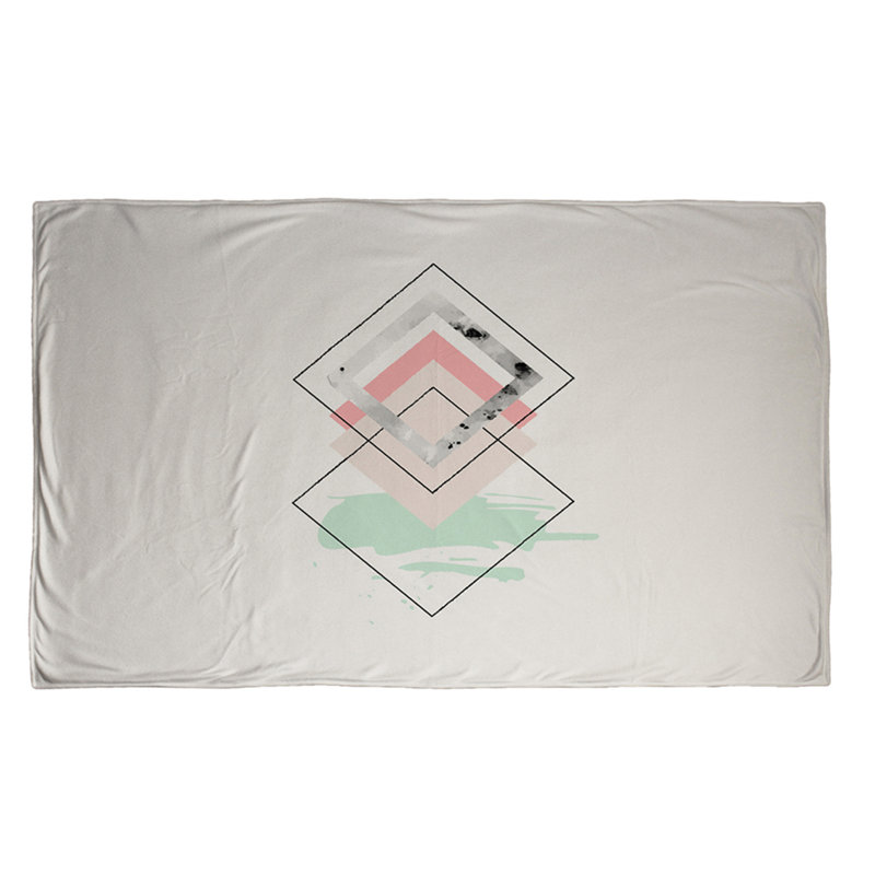Couverture géométrique superposées, 65 po x 80 po