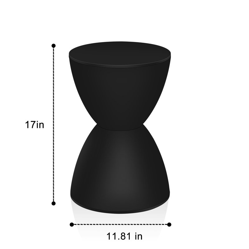 Jabon End Table, Matte Black