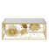 Lilliann Gold Finish Peony And Ginkgo Coffee And End Table Set With Mirror Top