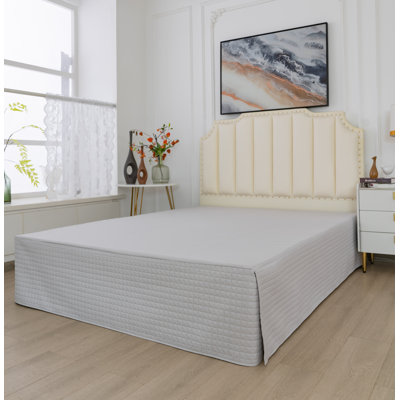 Jupe de lit matelassée 14 "Grid
