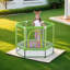 Trampoline hexagonale pour enfants avec enceinte sécuritaire-128767197