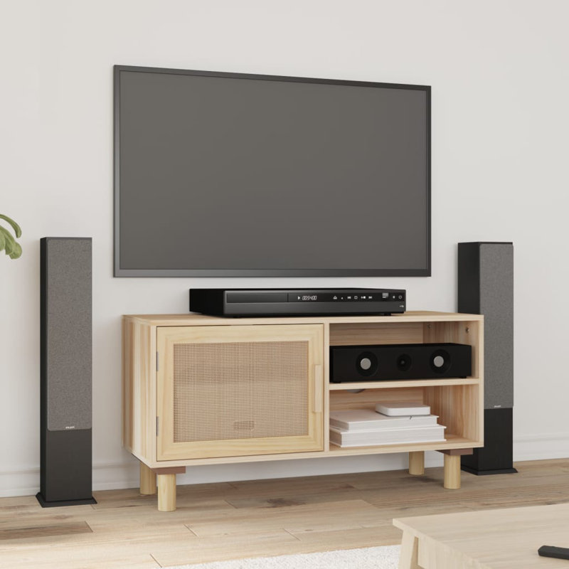 Diejuste Unfinished TV Stand for TVs up to 32", Brown