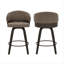 Tabouret de bar pivotant rembourré de 66 cm (26 po) avec cadre en bois-415481677-417237449