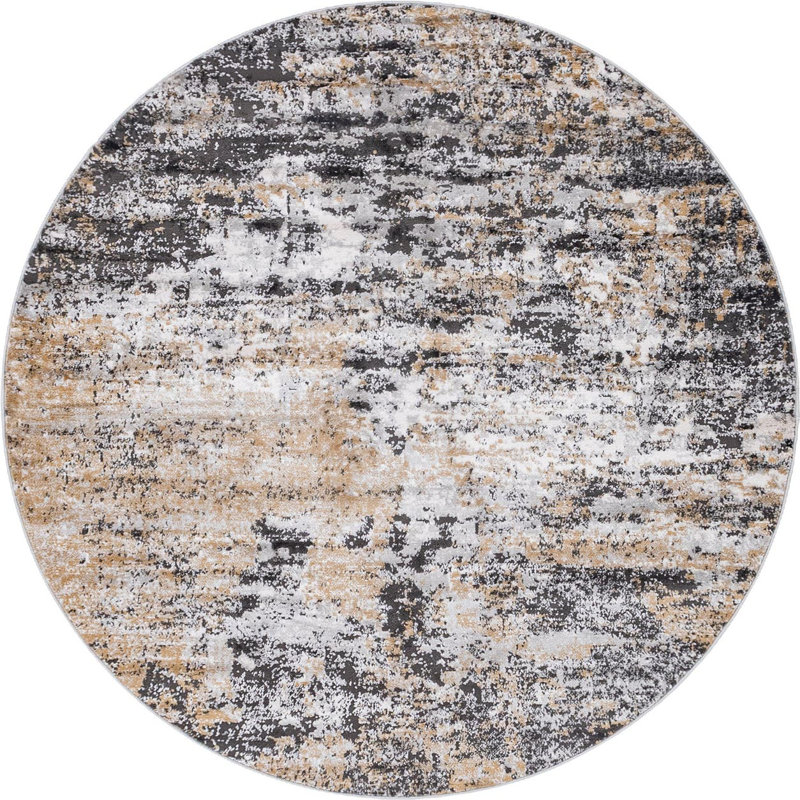 Abstract Indoor Rug, Round 6'1"
