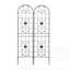 Ensemble de 2 treillis de jardin en métal 86,7 po x 19,7 po antirouille-2053073490