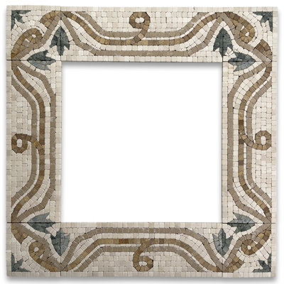 Carreau de mosaïque en marbre 4 po x 12 po