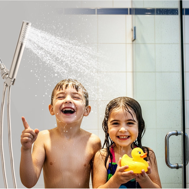 High Pressure Shower Head Handheld Shower Head Brushed Nickel Shower Wand, Modern Design Showerhead Sprayer 2" Face