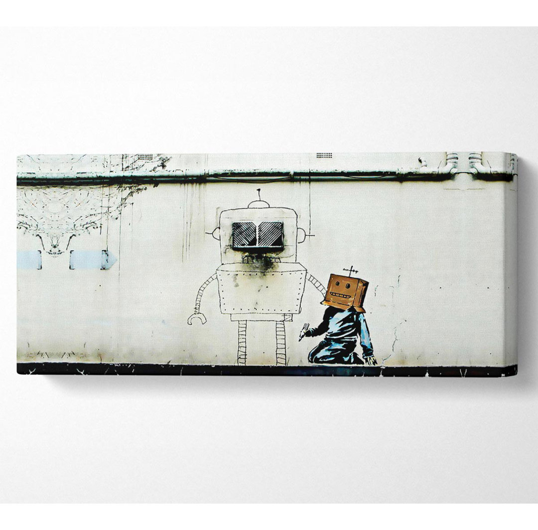 Box Head Roboter Panoramaleinwand