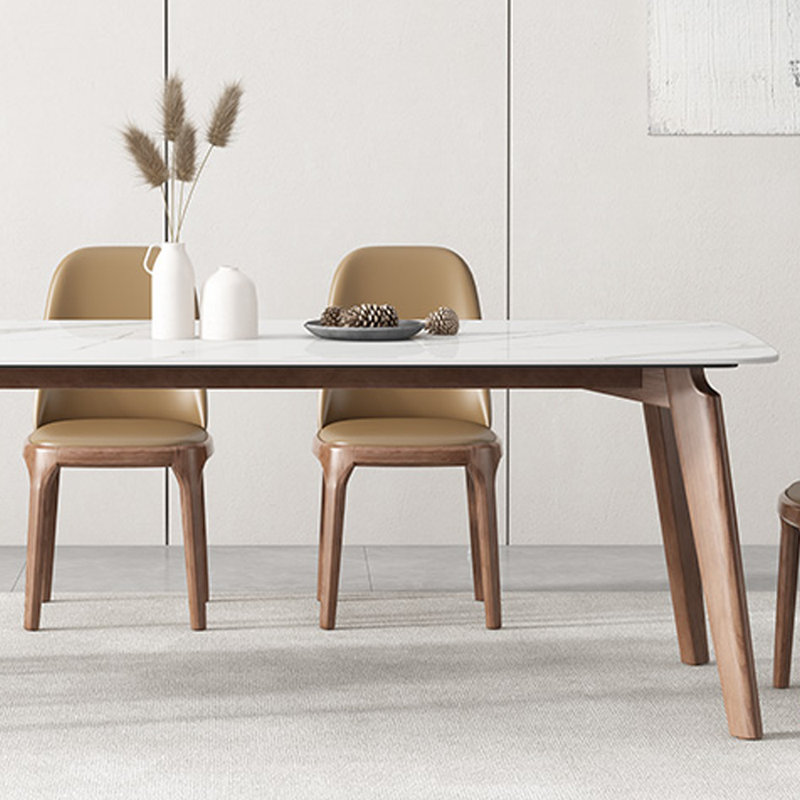 Ensemble de table de salle à manger Modern, H 28,74 po x L 55,11 po x l 31,49 po, Brun