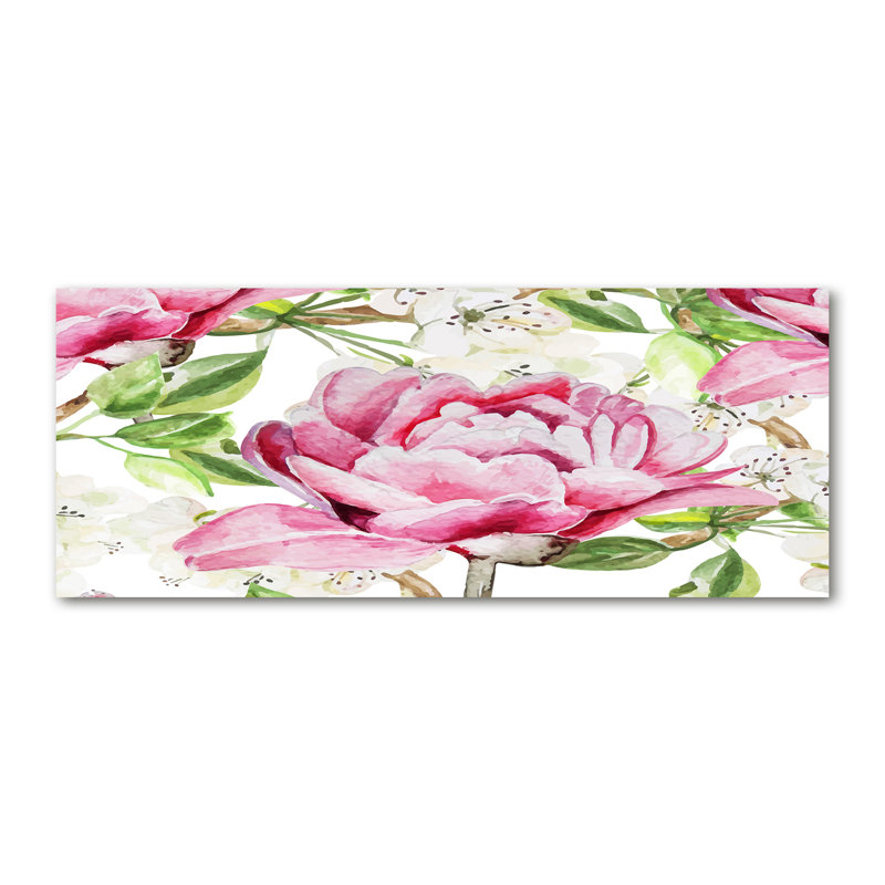 Peonies - Wrapped Canvas Print, Canvas, 50cm H x 125cm W