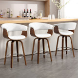 Lelio Swivel Upholstered Counter & Bar Stool
