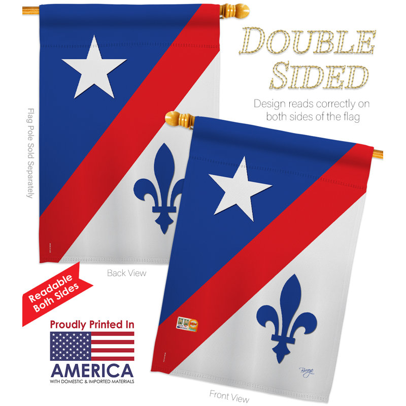 Ensemble de drapeaux en polyester 2 x 3 pi franco en franco Fleur De Lys Impressions