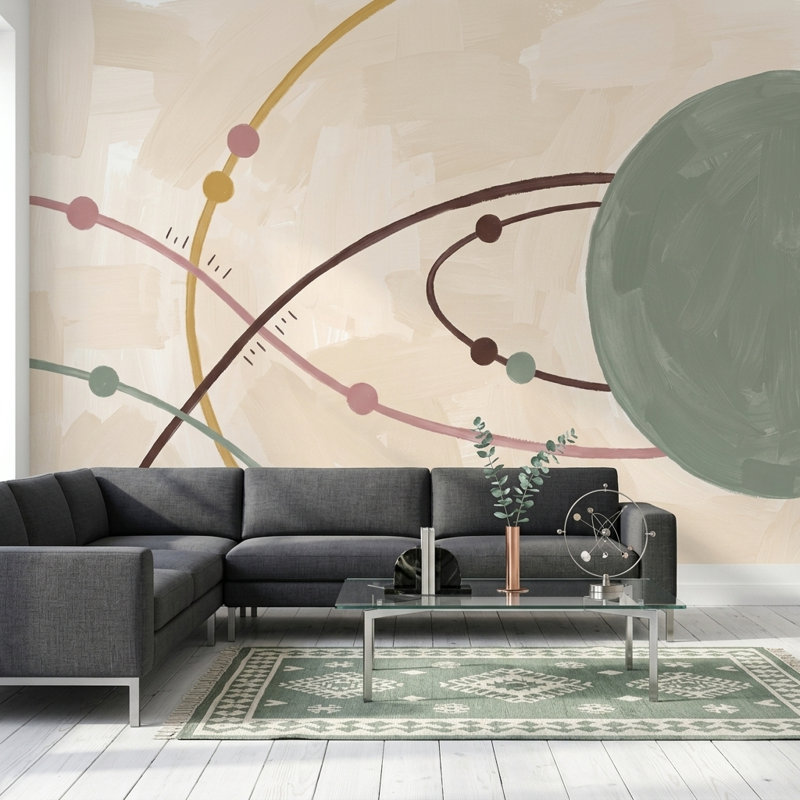 Décoration murale Mid Mid Century, Non tissé, 160 po x 108 po