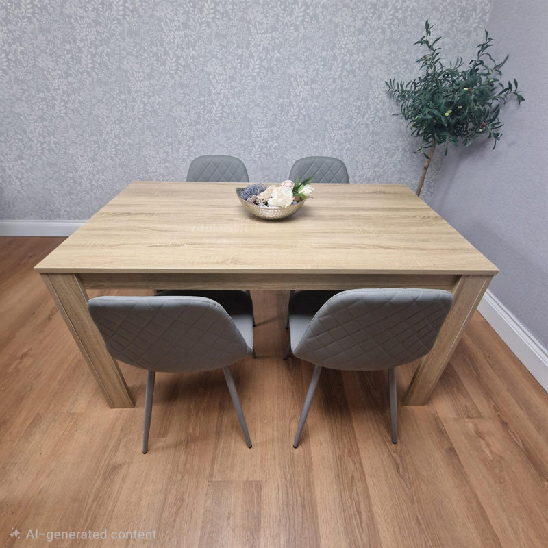 Liya 4 - Person Dining Set, Grey