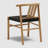 Teak Wood Premium All-Weather Wicker Outdoor Dining Side Chair