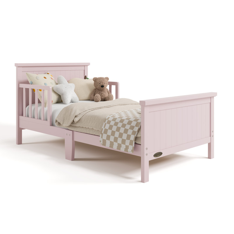 Bailey Toddler Bed with Guardrails, Blush