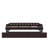 Full Size Solid Wood Platform Bed with Trundle, 2 Drawers and Built-in Power Strip, Espresso-275505441-275505440
