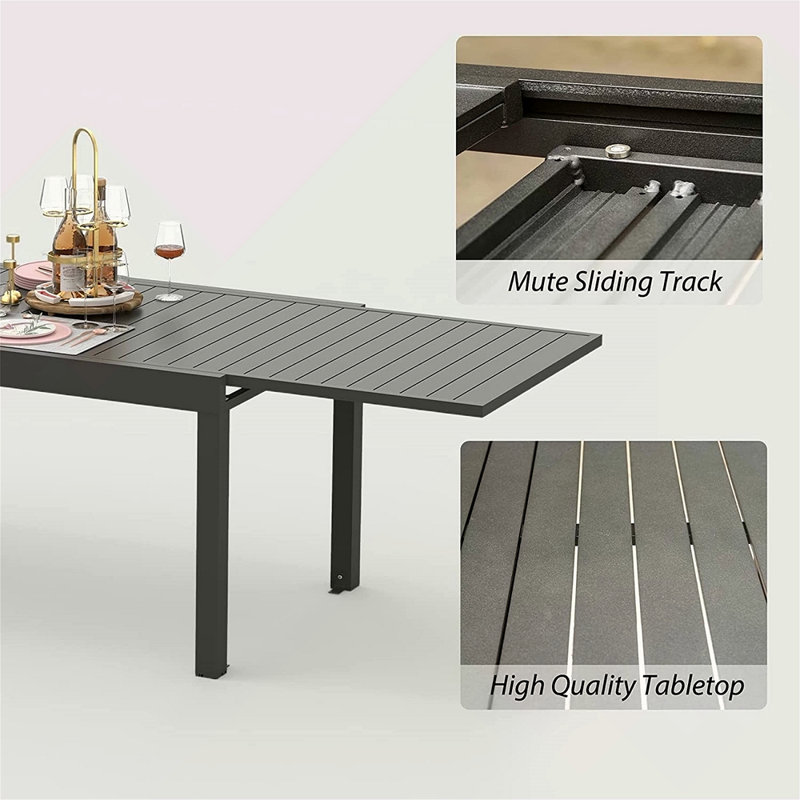 Table de salle à manger extensible pour l'extérieur