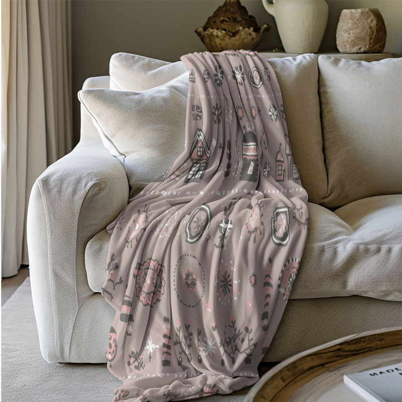 Couverture enneigée 1 pièce Snowfall Specks, L 50 po x L 60 po