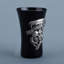 Verre à liqueur mauve foncé et argent 3,35 pouces H Dark Dragon and Three Skulls