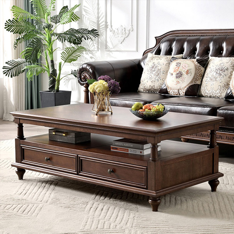 Table basse de style américain, H 19,69 po x L 51,18 po x l 27,56 po