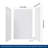 60" W x 32" D Glossy White SMC 3-Piece Bathtub Shower Wall Panel Surround Set-131255973