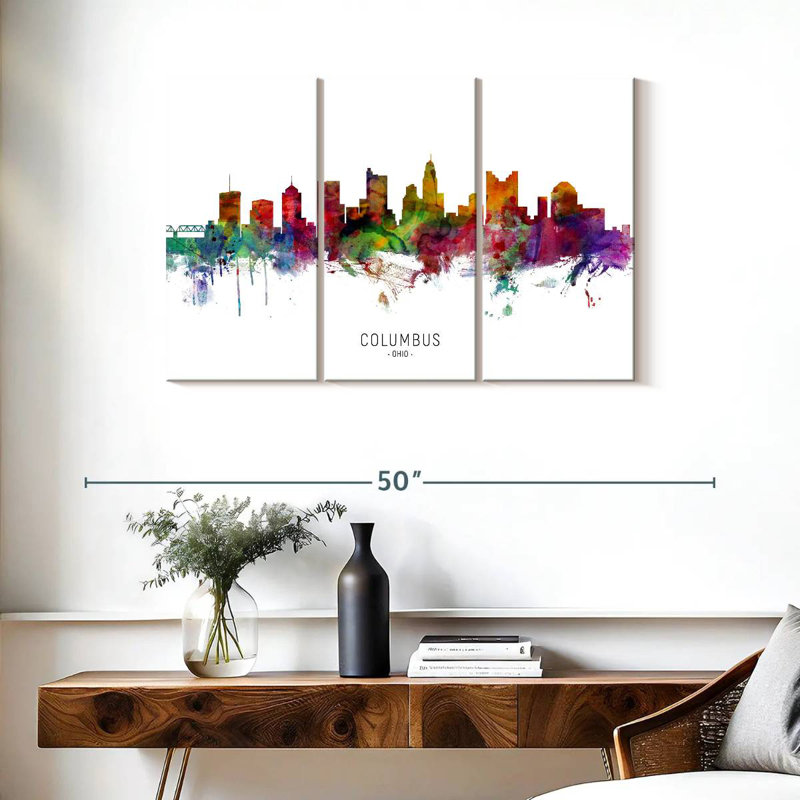 Rorry Columbus Ohio Skyline I, 24" H x 38" W