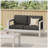 Luxurious Outdoor Loveseat With Durable Construction And Easy Assembly For Summer Relaxation-1319635764