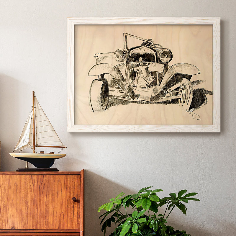 " Model A Lines I ", White, 14" H x 20" W x 1.5" D