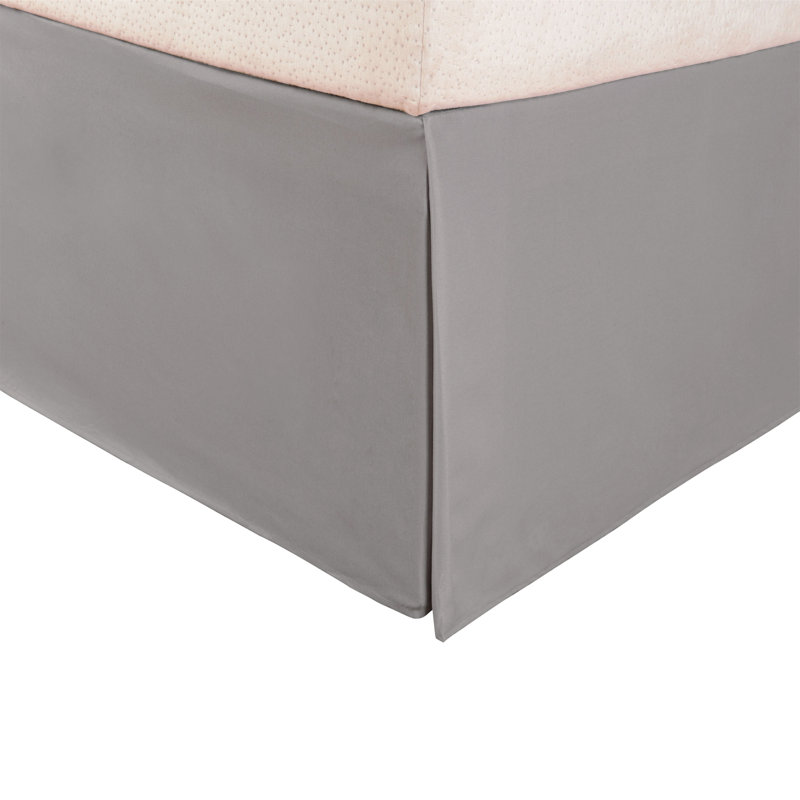 Jupe de lit en microfibre brossée unie de 15 po Klein, Très grand, Argent
