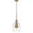 1 - Light Antique Brass Shaded Pendant
