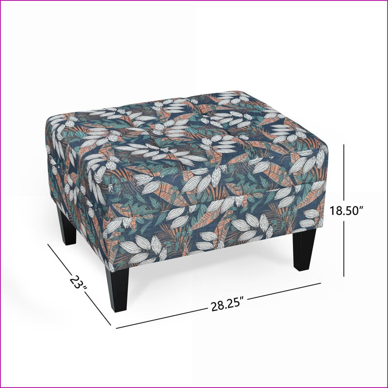Repose-pieds repose-pieds en bois de bouleau 28,25 po x l 23 po x P 18,5 po | Noir | Bois