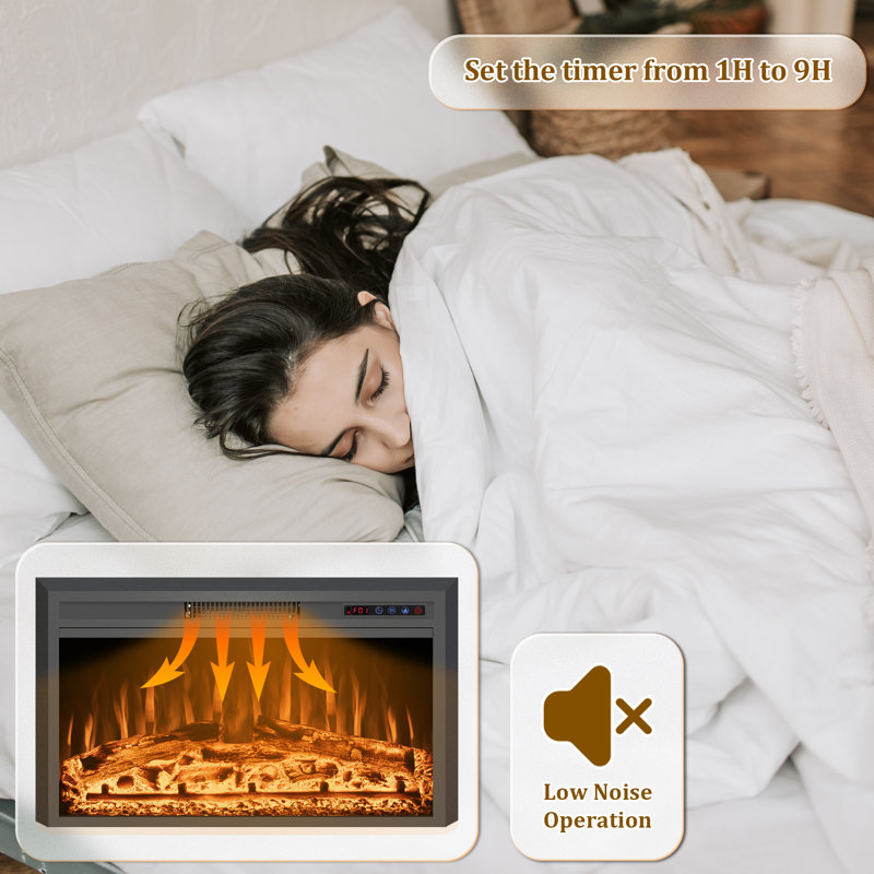 Virdi Electric Fireplace Insert, 21.1" H x 25.35" W x 6.5" D