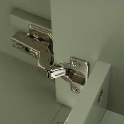 Meuble-lavabo vert de 76 cm avec lavabo en céramique et rangement polyvalent