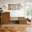 Grand lit escamotable avec grand tiroir de rangement, armoire murale en bois de pin avec station de charge USB intégrée-808087917