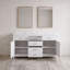 Meuble-lavabo double avec tablette réglable et tiroirs