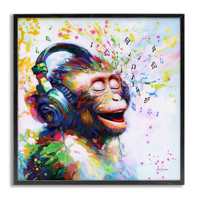 «Blissful Beats Monkey», estampe numérique par Leon Devenice