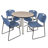 Kee Round Breakroom Table Top, 4 Zeng Stack Chairs-104325666-104325665-4021000