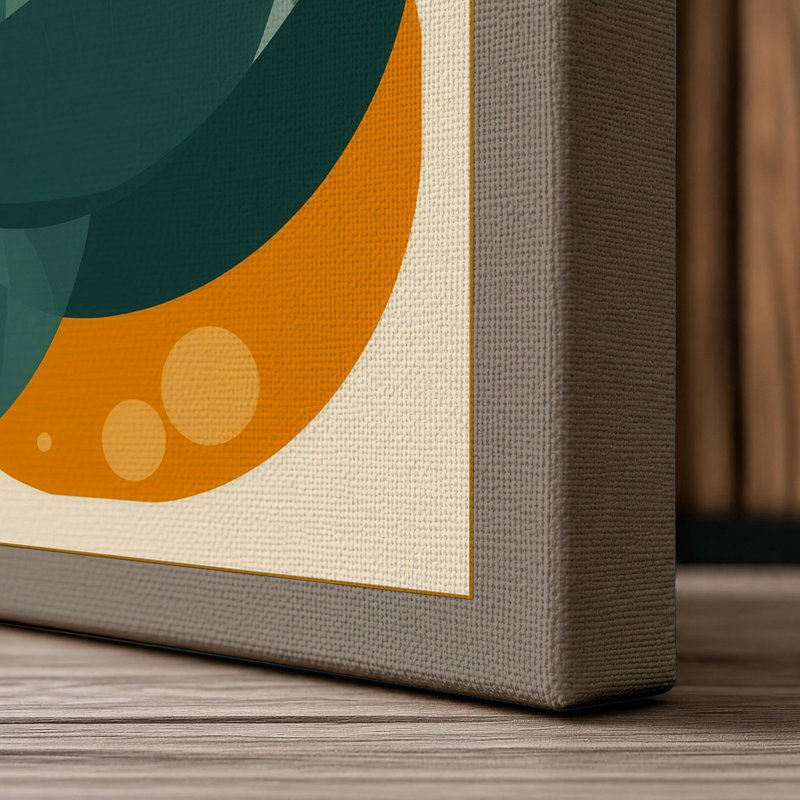 Lotus Bloom Botanical - Wrapped Canvas, 24x16 - 61.0 x 40.6 cm, Taupe Border