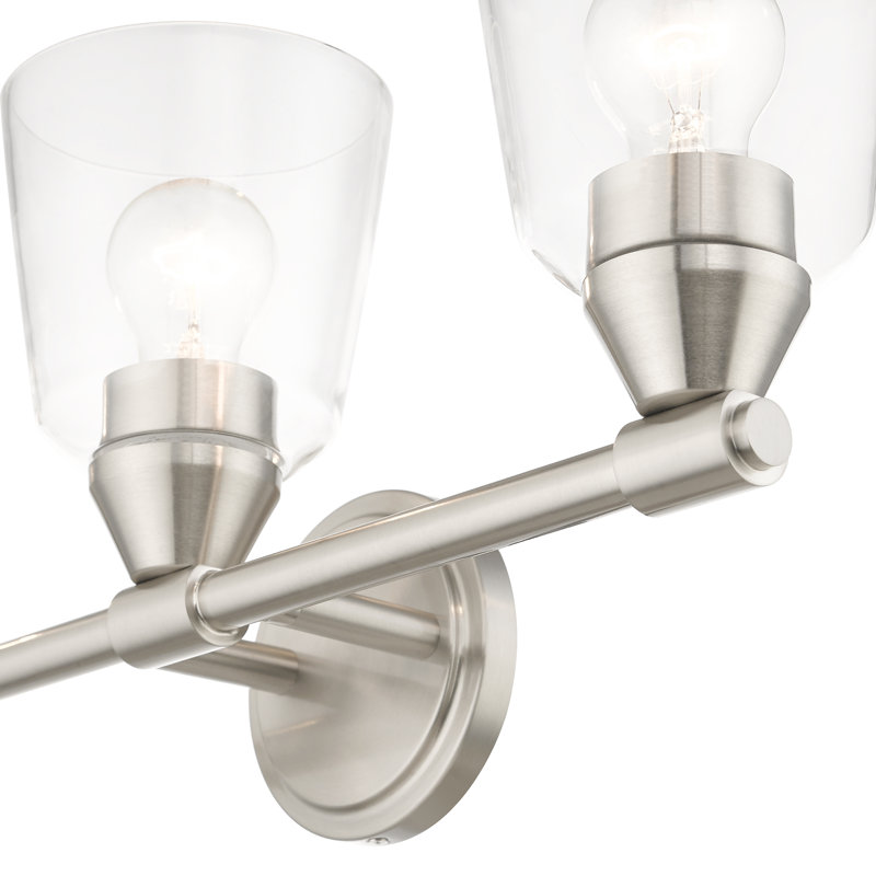 Éclairage de salle de bain à 3 lumières à intensité variable Bednar, Nickel brossé