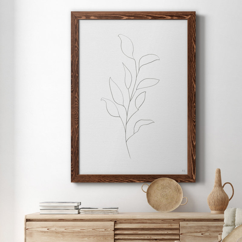 Toile encadrée Botanical Gesture VI-Premium - prête à être accrochée, H 24 po x l 18 po x P 1,5 po, Érable
