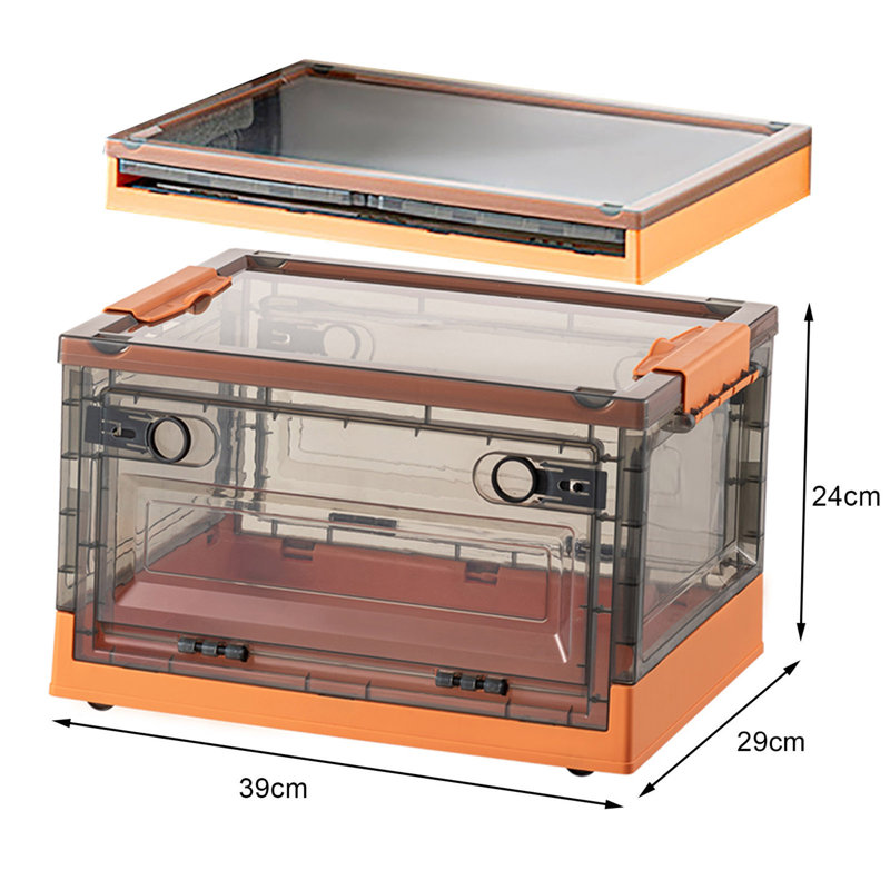 Boîte de rangement pour vêtements avec couvercle, Orange