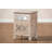 Caden Juliet Transitional Rustic French Country White-Washed Wood And Mirror 2-Drawer Quatrefoil Nightstand