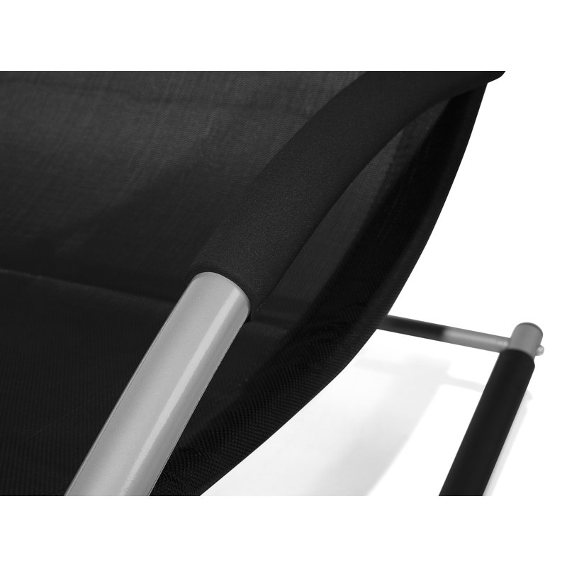 Caruthers 149cm Long Single Chaise, Black
