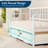 Metal Daybed with Trundle, LED Lights-1728031086